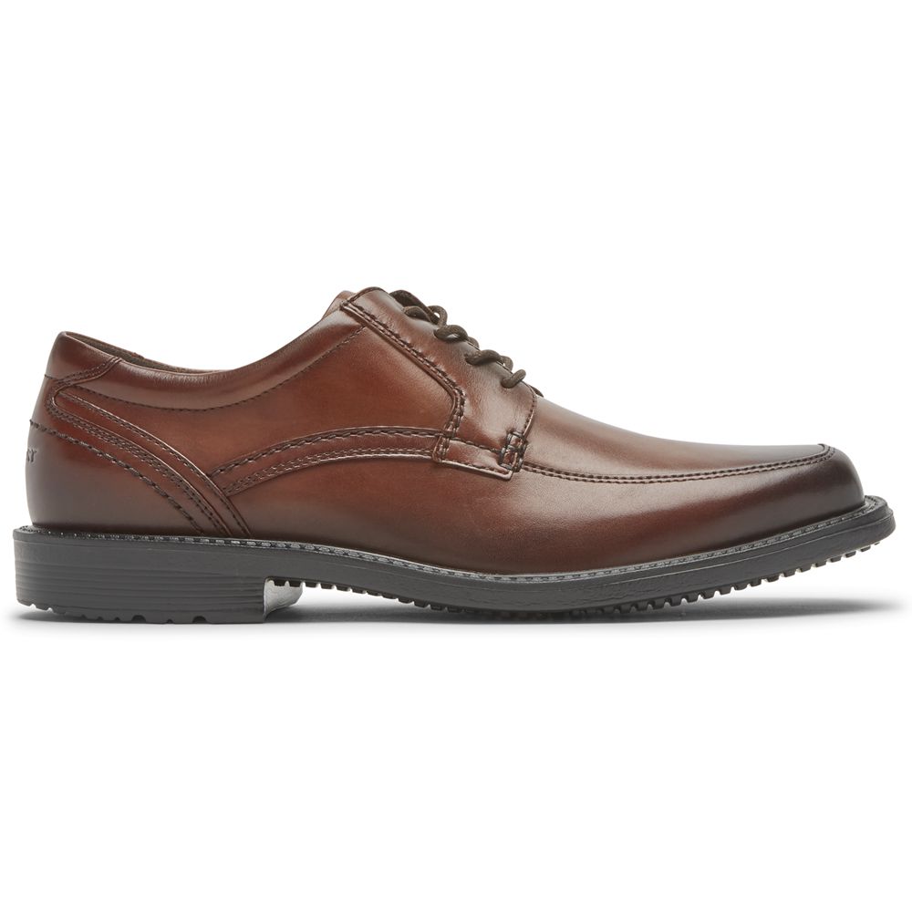 Sapatos Oxford Homem Rockport Style Leader 2 Apron Toe Marrom,Portugal POUHN-2431